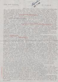Portada:Carta dirigida a Bronek Mlynarski. Nueva York, 20-03-1948