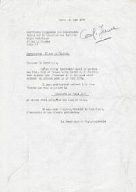Portada:Carta dirigida al Consejo Representativo de los Judíos Franceses. París (Francia), 23-03-1970