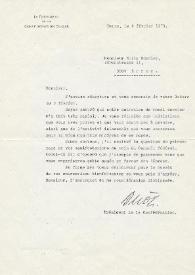 Portada:Carta dirigida a Willy Monnier. Berna (Suiza), 01-02-1971