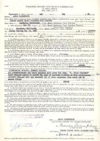 Portada:Contrato entre Arthur Rubinstein y United States naval Ordenance Test Station para un concierto