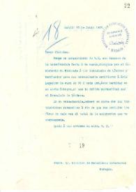 Portada:Carta de Rubén Darío a Ministro de relaciones Exteriores en Managua