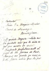 Portada:Carta de Rubén Darío a MACÍAS, Joaquín