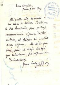Portada:Carta de Rubén Darío a SOLÓRZANO