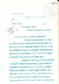 Portada:Carta de Rubén Darío a GÓMEZ, Gustavo