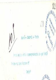 Portada:Telegrama de Rubén Darío a GARZÓN, Eugenio