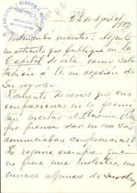 Portada:Carta de González, Demidio F.