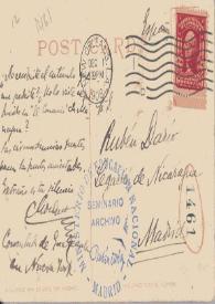 Portada:Carta de Chocano, José Santos
