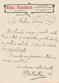 Portada:Carta de Martínez Ruiz, José, (Azorín)