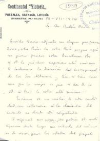 Portada:Carta de Pérez de Ayala, Ramón