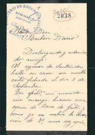 Portada:Carta de Valle-Inclán, Josefina B. del