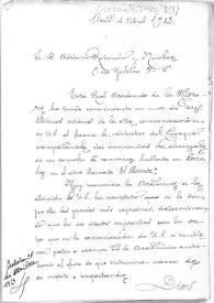 Portada:Minuta de carta de acuse de recibo de dos improntas en escayola de un camafeo de cornerina hallado en El Shemiz (Larache)