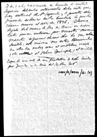 Copia de una carta de un facultativo de Ávila en la que se da noticia del hundimiento de la parte superior de uno de los cubos de la muralla de la ciudad.