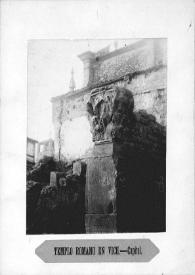 Portada:Fotografía de un capitel del templo romano de Vich