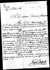 Portada:Carta en la que se solicita información acerca de una inscripción romana de Zalamea de la Serena