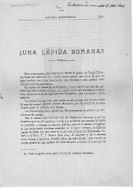 Artículo en la revista Euskal Erria  (nº 922) de 15 de octubre de 1906 de Darío de Areitio titulado "Una lápida romana", sobre la inscripción hallada en la iglesia de Forua