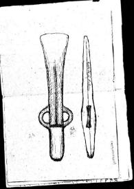 Portada:Dibujo de un hacha de talón y dos anillas.