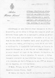 Portada:Informe acerca de los documentos del Monasterio de San Pedro de Soandres existentes en el Archivo Histórico Nacional.