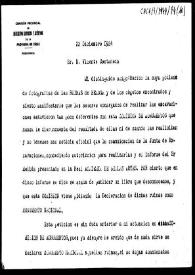 Portada:Carta en la que expone diversas quejas sobre las excavaciones en Baelo Claudia y su escepticismo ante la declaración de Monumento Nacional del yacimiento, así como del estado del Museo Arqueológico de Cádiz