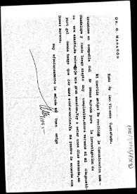 Portada:Carta en la que se comunica haber recibido el nombramiento junto a Manuel Gómez- Moreno para la investigación de Guadalupe