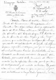 Portada:Copia de carta en la que se exponen todos los pormenores de porqué se han ocupado ciertas dependencias de la antigua Sinagoga de Córdoba