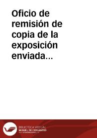 Portada:Oficio de remisión de copia de la exposición enviada al Ministro de Fomento para que una "Biblia" y un "Apocalipsis" de la Biblioteca Provincial no sean trasladados a Madrid