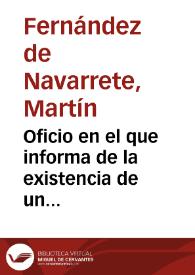 Portada:Oficio en el que informa de la existencia de un pavimento de mosaico en San Julián de la Valmuza, para cuya conservación se levantó un muro alrededor de él y se tapó, aunque ahora se utiliza como panera. Más tarde, Fermín del Pilar Díaz, por encargo del Príncipe de Anglona, realizó los dibujos del mosaico