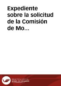 Portada:Expediente sobre la solicitud de la Comisión de Monumentos de Albacete para que se aumente el número de vocales