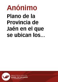 Portada:Plano de la Provincia de Jaén en el que se ubican los yacimientos ibéricos de Castellar, Despeñaperros y Mogón.