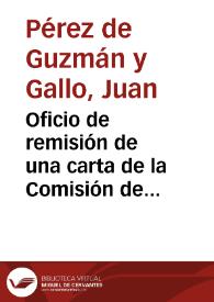 Portada:Oficio de remisión de una carta de la Comisión de Monumentos sobre el hallazgo de lápidas y cipos en Salamanca, para que informe lo que considere oportuno.