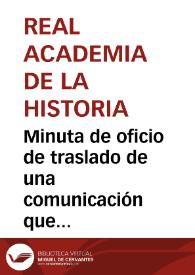 Portada:Minuta de oficio de traslado de una comunicación que los propietarios de los terrenos del cerro de Garray dirigen al Gobernador Civil de Soria, reclamando de la Real Academia de la Historia la cantidad de 960 pesetas en concepto de alquiler por la ocupación de los terrenos donde se efectuaron las excavaciones de Numancia.