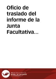 Portada:Oficio de traslado del informe de la Junta Facultativa de Archivos, Bibliotecas y Museos en el que se accede a que sean trasladadas las inscripciones hebreas en el Museo Arqueológico de Toledo al Centro de Cultura Hebraica.