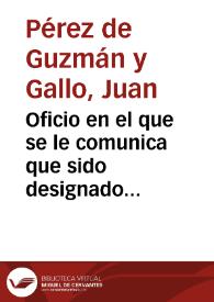 Portada:Oficio en el que se le comunica que sido designado para que informe sobre la declaración de Monumento Nacional de la iglesia de la Sangre en Liria (Valencia).