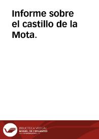 Portada:Informe sobre el castillo de la Mota.
