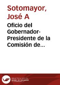 Portada:Oficio del Gobernador-Presidente de la Comisión de Monumentos de Zamora en el que se comunica que el torreón de Santa Clara y la puerta de San Torcuato se encuentran prácticamente demolidos por acuerdo del Ayuntamiento, a lo que dicha presidencia se ha opuesto ordenando la inmediata suspensión de ambos derribos.