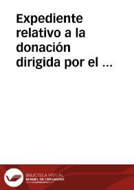 Portada:Expediente relativo a la donación dirigida por el Ministro de Hacienda al Director de la Real Academia de la Historia de una medalla conmemorativa de la boda de Alfonso XIII.