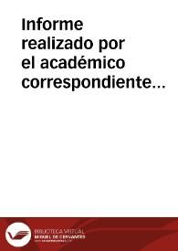 Portada:Informe realizado por el académico correspondiente Ilarregui sobre dos monedas clasificadas por Poey d'Avant como piezas de Carlos II de Navarra y que Ilarregui razona que son de Carlos de Viana, príncipe de Navarra y heredero del reino por su madre la Reina Dª Blanca.