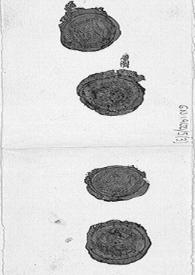 Portada:Improntas en lacre del troquel de una moneda de Augusto hallado en Calahorra.