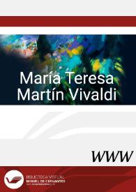 Portada:María Teresa Martín Vivaldi