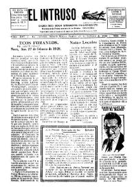 Portada:Diario Joco-serio netamente independiente. Tomo XXV, núm. 1992, martes 27 de febrero de 1928 [sic]