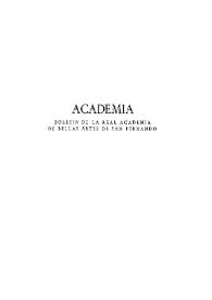 Portada:Academia: Boletín de la Real Academia de Bellas Artes de San Fernando. Primer semestre 1967. Núm. 24. Preliminares e índice