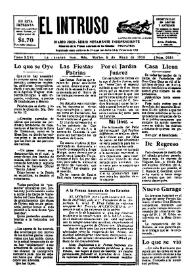 Portada:Diario Joco-serio netamente independiente. Tomo XXVI, núm. 2051, martes 8 de mayo de 1928