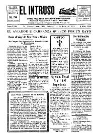 Portada:Diario Joco-serio netamente independiente. Tomo XXVI, núm. 2110, domingo 15 de julio de 1928
