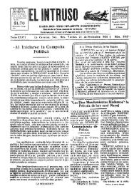 Portada:Diario Joco-serio netamente independiente. Tomo XXVII, núm. 2312, viernes 23 de noviembre de 1928