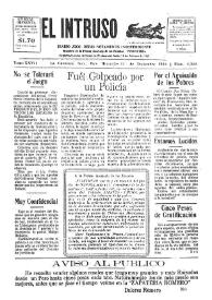 Portada:Diario Joco-serio netamente independiente. Tomo XXVII, núm. 2328, miércoles 12 de diciembre de 1928
