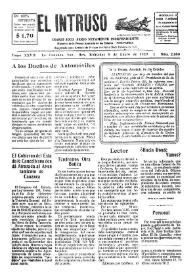 Portada:Diario Joco-serio netamente independiente. Tomo XXVII, núm. 2350, miércoles 9 de enero de 1929