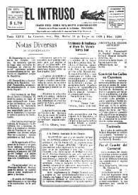 Portada:Diario Joco-serio netamente independiente. Tomo XXVII, núm. 2355, martes 15 de enero de 1929