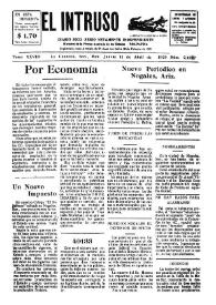 Portada:Diario Joco-serio netamente independiente. Tomo XXVIII, núm. 2427, jueves 11 de abril de 1929