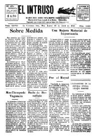Portada:Diario Joco-serio netamente independiente. Tomo XXVIII, núm. 2439, jueves 25 de abril de 1929