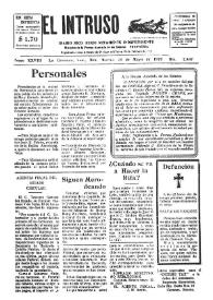 Portada:Diario Joco-serio netamente independiente. Tomo XXVIII, núm. 2467, martes 28 de mayo de 1929
