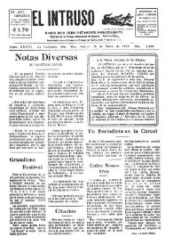 Portada:Diario Joco-serio netamente independiente. Tomo XXVIII, núm. 2469, jueves 30 de mayo de 1929